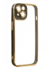 iPhone 14 Plus Kılıf Liva Lens Silikon - Siyah