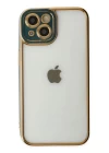 iPhone 14 Plus Kılıf Liva Lens Silikon - Yeşil