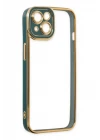iPhone 14 Plus Kılıf Liva Lens Silikon - Yeşil