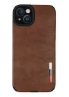 iPhone 14 Plus Kılıf Loop Deri Silikon - Kahverengi