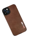 iPhone 14 Plus Kılıf Loop Deri Silikon - Kahverengi