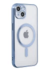 iPhone 14 Plus Kılıf Magneticsafe Lazer Silikon - Sierra Blue