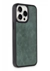 iPhone 14 Pro Kılıf Aras Deri Kapak - Koyu Yeşil