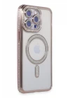 iPhone 14 Pro Kılıf Joke Simli Magneticsafe Kılıf - Pembe