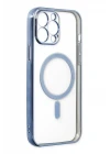 iPhone 14 Pro Kılıf Magneticsafe Lazer Silikon - Sierra Blue