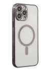 iPhone 14 Pro Kılıf Magneticsafe Lazer Silikon - Siyah