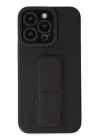 iPhone 14 Pro Kılıf Mega Standlı Silikon - Siyah