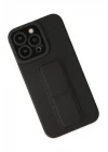 iPhone 14 Pro Kılıf Mega Standlı Silikon - Siyah