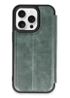 iPhone 14 Pro Max Kılıf Flip Cover - Koyu Yeşil