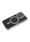 iPhone 14 Pro Max Kılıf Joke Simli Magneticsafe Kılıf - Gri