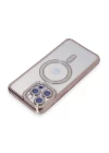 iPhone 14 Pro Max Kılıf Joke Simli Magneticsafe Kılıf - Pembe
