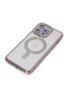 iPhone 14 Pro Max Kılıf Joke Simli Magneticsafe Kılıf - Pembe