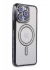 iPhone 14 Pro Max Kılıf Joke Simli Magneticsafe Kılıf - Siyah