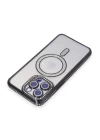 iPhone 14 Pro Max Kılıf Joke Simli Magneticsafe Kılıf - Siyah