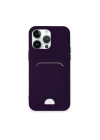 iPhone 14 Pro Max Kılıf Kelvin Kartvizitli Silikon - Derin Mor