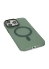 iPhone 14 Pro Max Kılıf Lodos Magneticsafe Mat Kapak - Köknar Yeşili