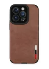 iPhone 14 Pro Max Kılıf Loop Deri Silikon - Kahverengi
