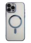 iPhone 14 Pro Max Kılıf Magneticsafe Lazer Silikon - Sierra Blue