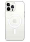 iPhone 14 Pro Max Kılıf Magneticsafe Şeffaf Silikon - Şeffaf