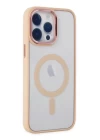 iPhone 14 Pro Max Kılıf Room Magneticsafe Silikon - Pudra