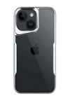 iPhone 15 Kılıf Boyi Silikon Kapak - Gümüş