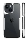 iPhone 15 Kılıf Boyi Silikon Kapak - Gümüş