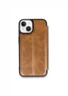 iPhone 15 Kılıf Flip Cover - Taba