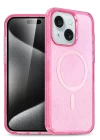 iPhone 15 Plus Kılıf Glow Magsafe Kapak - Pembe