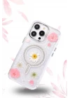 iPhone 15 Pro Flower Magsafe Kapak - Mor