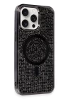 iPhone 15 Pro Kılıf Diamond Magsafe Kapak - Siyah