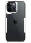 iPhone 15 Pro Max Kılıf Boyi Silikon Kapak - Gümüş
