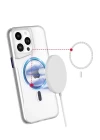 iPhone 15 Pro Max Kılıf PC Poso Magsafe Kapak - Şeffaf
