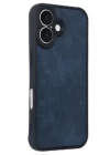 iPhone 16 Kılıf Aras Deri Kapak - Lacivert
