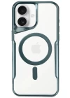 iPhone 16 Kılıf Boyi Magsafe Silikon Kapak - Turkuaz