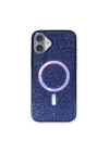 iPhone 16 Kılıf Diamond Magsafe Kapak - Lacivert