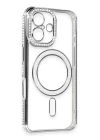 iPhone 16 Kılıf Joke Simli Magneticsafe Kılıf - Gri