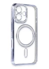 iPhone 16 Kılıf Joke Simli Magneticsafe Kılıf - Mavi