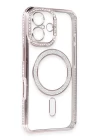 iPhone 16 Kılıf Joke Simli Magneticsafe Kılıf - Pembe