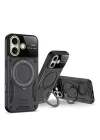 iPhone 16 Kılıf Joy Lens Standlı Kapak - Siyah