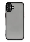 iPhone 16 Kılıf Montreal Silikon Kapak - Siyah