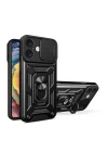 iPhone 16 Kılıf Pars Lens Yüzüklü Silikon - Siyah