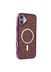 iPhone 16 Plus Kılıf Diamond Magsafe Kapak - Derin Mor