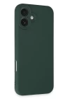 iPhone 16 Plus Kılıf First Silikon - Koyu Yeşil