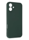 iPhone 16 Plus Kılıf First Silikon - Koyu Yeşil