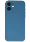 iPhone 16 Plus Kılıf First Silikon - Mavi
