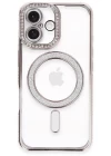 iPhone 16 Plus Kılıf Joke Simli Magneticsafe Kılıf - Pembe