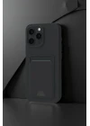 iPhone 16 Plus Kılıf Kelvin Kartvizitli Silikon - Siyah