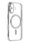iPhone 16 Plus Kılıf Kross Magneticsafe Kapak - Gümüş