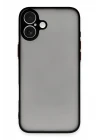 iPhone 16 Plus Kılıf Montreal Silikon Kapak - Siyah