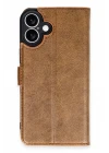 iPhone 16 Plus Kılıf Trend S Plus Kapaklı Kılıf - Taba